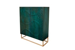 DULAP LIVING, SCORPION 120CM, REALIZAT DIN LEMN DE MANGO 3D SI METAL, CULOARE TURCOAZ, ARTIM GROUP SELECTION