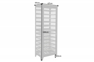 DULAP PENTRU STICLE, BODEGA 185CM, COD 40450, METAL SI LEMN PIN - Img 7
