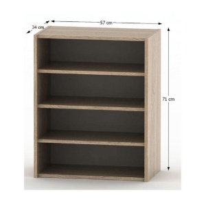 DULAP TEMPO ASISTENT NEW 013, CU RAFTURI, STEJAR SONOMA, DIN DTD LAMINAT, STIL MODERN, TK - Img 2