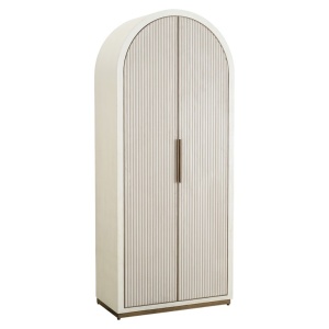 DULAP TIVOLI CU BLAT ARCUIT, WHITE, 8103, CONFECTIONATA DIN METAL, PLACAJ SI FURNIR DE STEJAR, STIL MODERN