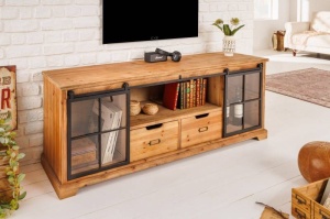 DULAP TV 160CM , HERITAGE, LEMN DE BRAD, MDF, STICLA SI METAL, ARTIM GROUP SELECTION