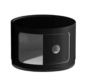 DULAPIOR COMBI, NEGRU, DIN ABS, STIL MODERN B2