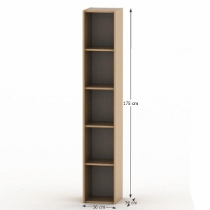 ETAJERA TEMPO ASISTENT NEW 009, CU RAFTURI, FAG, DIN DTD LAMINAT, STIL MODERN, TK - Img 2