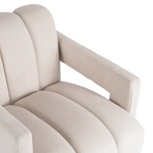 FOTOLIU, ARTIM MEBLE, REALIZAT DIN MATERIAL BOUCLE CREM SI METAL, STIL MODERN - Img 6