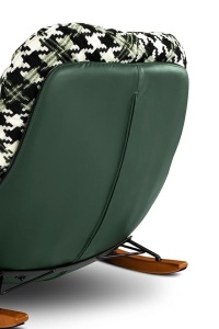 FOTOLIU BALANSOAR FATTY, VERDE/NEGRU/ALB, CU TAPITERIE DIN PIELE ECOLOGICA SI TEXTIL, STIL MODERN - Img 5
