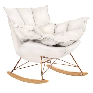 FOTOLIU BALANSOAR SWING VELVET, BEJ, TAPITERIE DIN CATIFEA, STIL MODERN