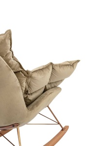 FOTOLIU BALANSOAR SWING VELVET, KHAKI, TAPITERIE DIN CATIFEA, STIL MODERN - Img 5
