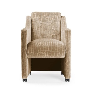 FOTOLIU CONFORTABIL BOSS, CU ROTI, BEJ/NEGRU, CONFECTIONAT DIN LEMN DE FAG SI TEXTIL - Img 2