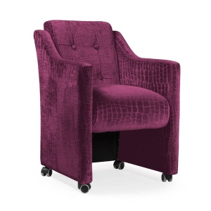 FOTOLIU CONFORTABIL BOSS, CU ROTI, BORDO/NEGRU, CONFECTIONAT DIN LEMN DE FAG SI TEXTIL