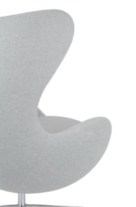 FOTOLIU CONFORTABIL EGG CLASSIC, GRI DESCHIS 17/CROM, DIN CASMIR SI METAL, STIL MODERN B2 - Img 6
