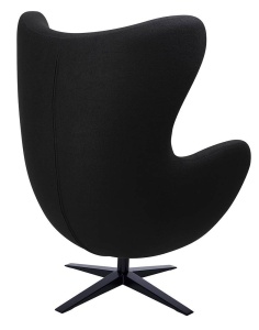 FOTOLIU CONFORTABIL EGG SZEROKI, NEGRU 4/NEGRU, DIN CASMIR SI METAL, STIL MODERN - Img 2