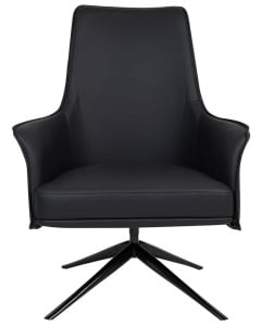 FOTOLIU CONFORTABIL VICTOR, NEGRU, PIELE ECOLOGICA SI METAL, STIL MODERN - Img 5