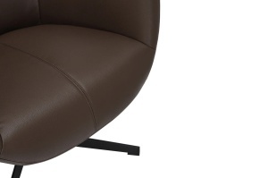 FOTOLIU CU TABURET, VOGUE ROTATIV 360 GRADE, PIELE ECO MARO SI CADRUL METALIC, ARTIM GROUP SELECTION - Img 6