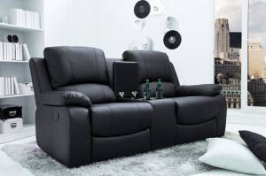 FOTOLIU DUBLU CINEMA, CONFORTABIL, HOLLYWOOD, COD 40619, PIELE ECO