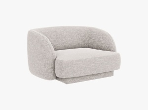 FOTOLIU MILEY, ARGINTIU, CU TAPITERIE DIN TEXTIL CHENILLE, MICADONI - Img 2