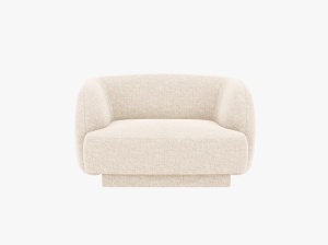 FOTOLIU MILEY, BEJ FILDES, CU TAPITERIE DIN TEXTIL CHENILLE, MICADONI