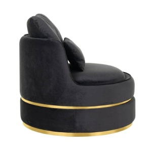 FOTOLIU PIVOTANT KYLIE, NEGRU/AURIU, DIN CATIFEA SI METAL, STIL MODERN B2 - Img 3