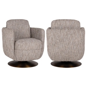FOTOLIU ROTATIV TURNER, S4576, BEJ KAKI, CONFECTIONATA DIN PLACAJ, METAL, SPUMA, LEMN SI 100% POLIESTER, STIL MODERN