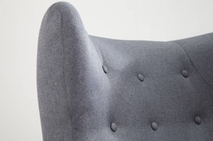 FOTOLIU STIL CHESTERFIELD , DON GRI ANTRACIT, COD 40983, TEXTIL SI LEMN - Img 5