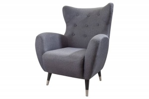 FOTOLIU STIL CHESTERFIELD , DON GRI ANTRACIT, COD 40983, TEXTIL SI LEMN - Img 7