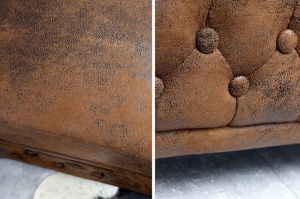 FOTOLIU, STIL ENGLEZESC, MARO ANTICHIZAT, CHESTERFIELD, COD 17383, DESIGN CLASIC - Img 5