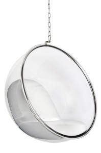 FOTOLIU SUSPENDAT BUBBLE, ALB/TRANSPARENT/CROM, DIN ACRIL SI PIELE ECOLOGICA, STIL MODERN