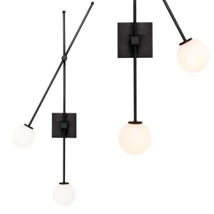 Lampa de perete, APP1595-2W, negru
