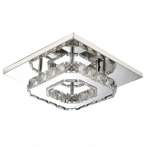 Lampă de tavan pătrată de cristal Plafond Glamour 8W APP406-C