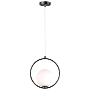 Lampă de tavan suspendata din sticlă aurie alba G110-1W BLACK WHITE