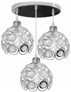 LAMPA ELEGANTA DE TAVAN APP210-3CPR Cristal Argintiu