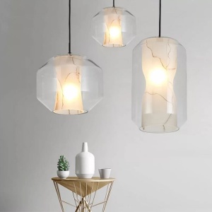 LAMPĂ MODERNĂ AURIE NEAGRA WHITE MARBLE APP909-1CP - Img 3