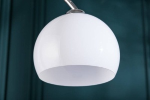 LAMPADAR BIG BOW ALB/ARGINTIU 135/157 CM COD 40770 DESIGN MODERN - Img 3