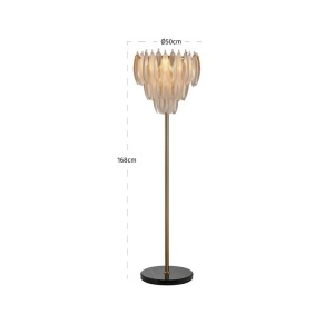 LAMPADAR CHLOE, 213859, ALAMA ANTICHIZATA, CONFECTIONAT DIN METAL, STICLA SI MARMURA, STIL MODERN - Img 2