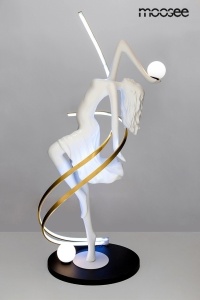 LAMPADAR DANCING QUEEN, ALB/NEGRU, CONFECTIONAT DIN FIBRA DE STICLA SI METAL, STIL MODERN - Img 2