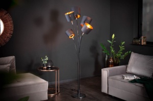 LAMPADAR LEVEL 178CM NEGRU/AURIU, DESIGN MODERN