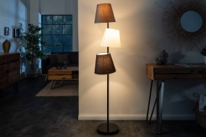 LAMPADAR LEVELS NEGRU/GRI/ALB 163CM DIN METAL SI IN COD 39674