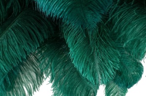LAMPADAR TIFFANY 175, VERDE/AURIU, CONFECTIONAT DIN METAL SI PENE, STIL MODERN - Img 3
