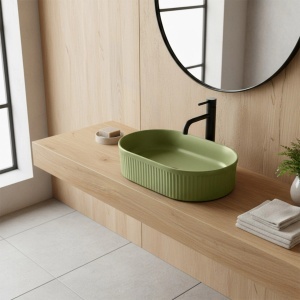 LAVOAR CU STRIATII, VANDA VERDE, CERAMICA, CALITATE SUPERIOARA, REA - Img 5