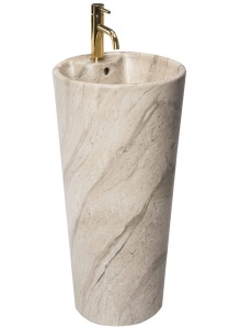 LAVOAR DE PODEA BLANKA, NATURAL, 84 CM, EFECT DE PIATRA MATA, DIN CERAMICA, CALITATE SUPERIOARA