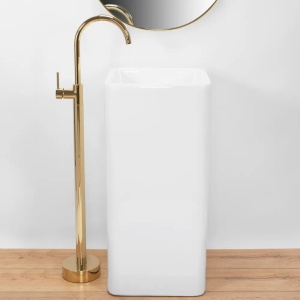LAVOAR FREESTANDING HOLLY, 85 CM, ALB, DIN CERAMICA, CALITATE SUPERIOARA