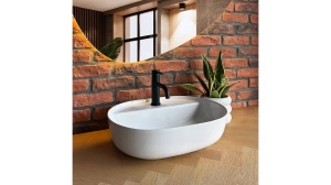 LAVOAR REA AURA, ALB, 50,5 CM, DIN CERAMICA, CALITATE SUPERIOARA - Img 3