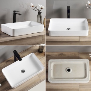 LAVOAR REA DENIS, ALB, 61,5 CM, DIN CERAMICA, CALITATE SUPERIOARA - Img 7
