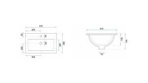 LAVOAR REA LUXURY, 61 CM, DIN CERAMICA, INCASTRAT, CALITATE SUPERIOARA, REA - Img 7