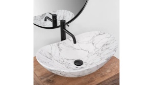 LAVOAR REA ROYAL, STATUARIO, EFECT DE MARMURA ALBA MATA, 60,5 CM, DIN CERAMICA, CALITATE SUPERIOARA