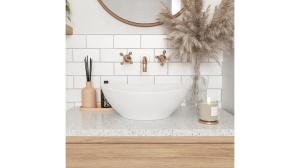 LAVOAR REA SOFIA, 41 CM, ALB, DIN CERAMICA, CALITATE SUPERIOARA - Img 4