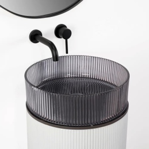 LAVOAR STATIV INGRID GREY, 88 CM, GRI/TRANSPARENT, DIN CERAMICA, CALITATE SUPERIOARA - Img 7