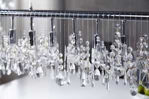LUSTRA 9 FLAMES, DIAMONDS 124CM, DESIGN MODERN - Img 5