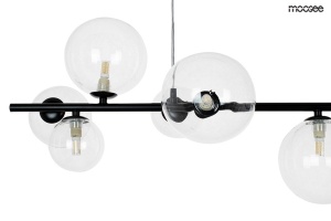 LUSTRA ALURE LINE 90, NEAGRA, CONFECTIONATA DIN METAL SI STICLA, STIL MODERN - Img 4