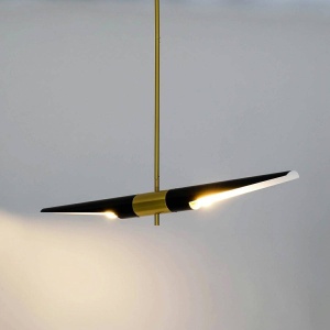 LUSTRA APOLLO 1, NEGRU/AURIU, DIN METAL, STIL MODERN - Img 4