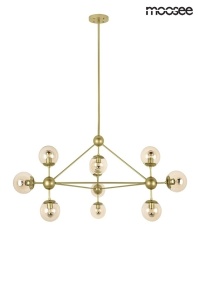 LUSTRA ASTRIFERO 10, CONFECTIONATA DIN METAL SI STICLA, STIL MODERN - Img 2